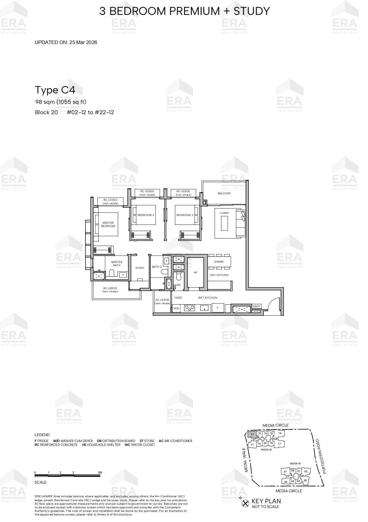 C4 · 1,055 sqft floor plan