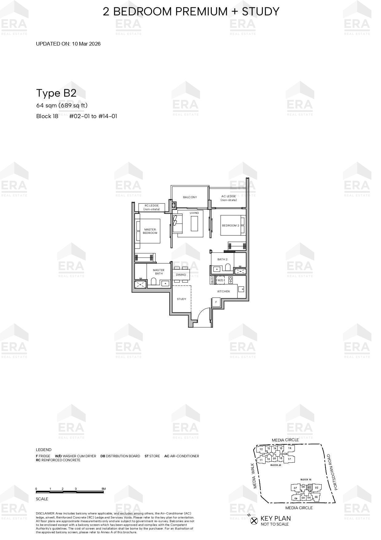 B2 · 689 sqft floor plan