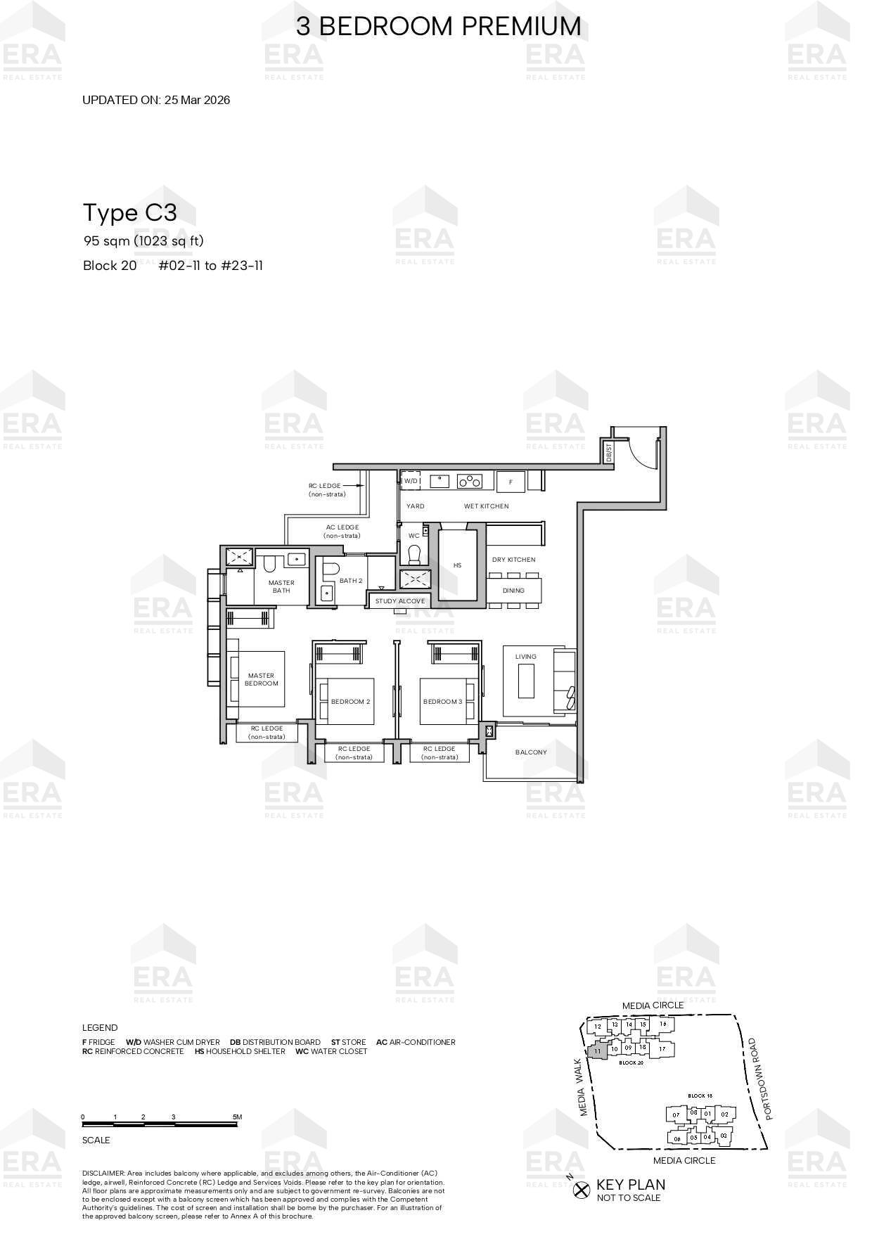C3 · 1,023 sqft floor plan