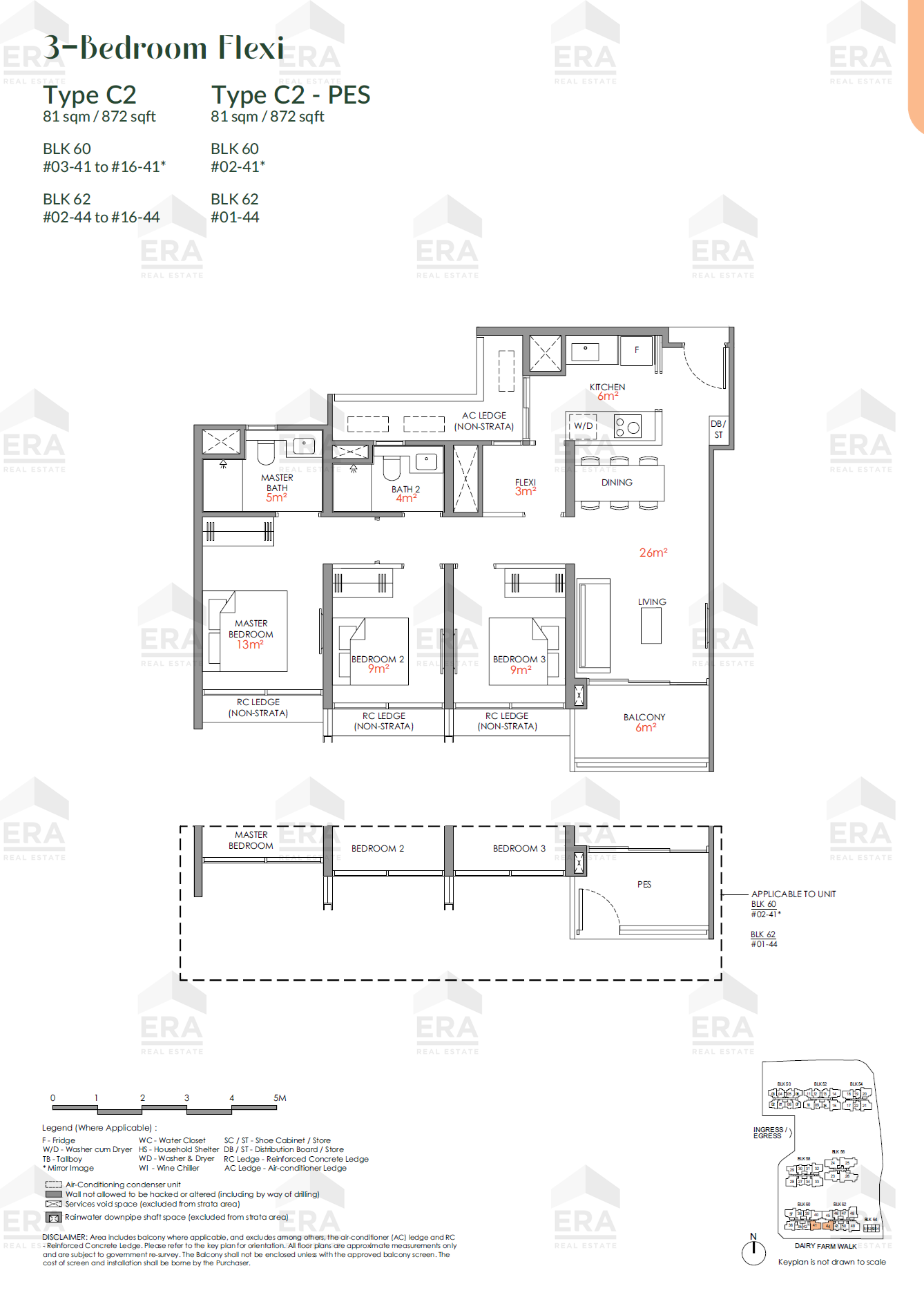 C2-PES · 872 sqft floor plan