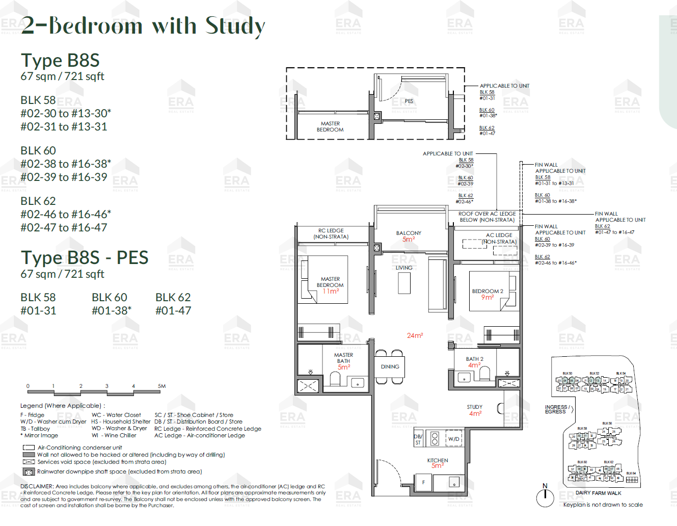 B8S · 721 sqft floor plan