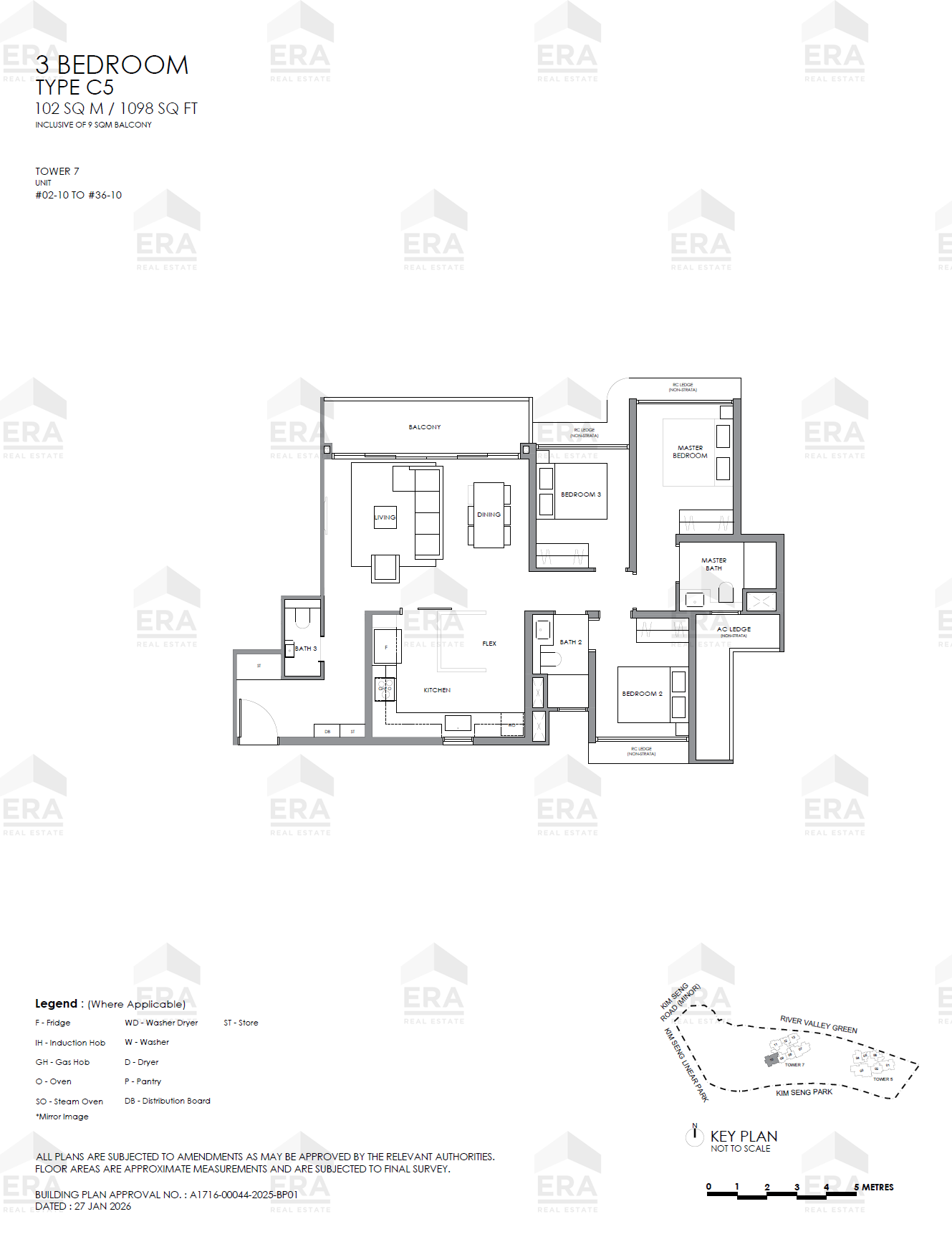 C5 · 1,098 sqft floor plan