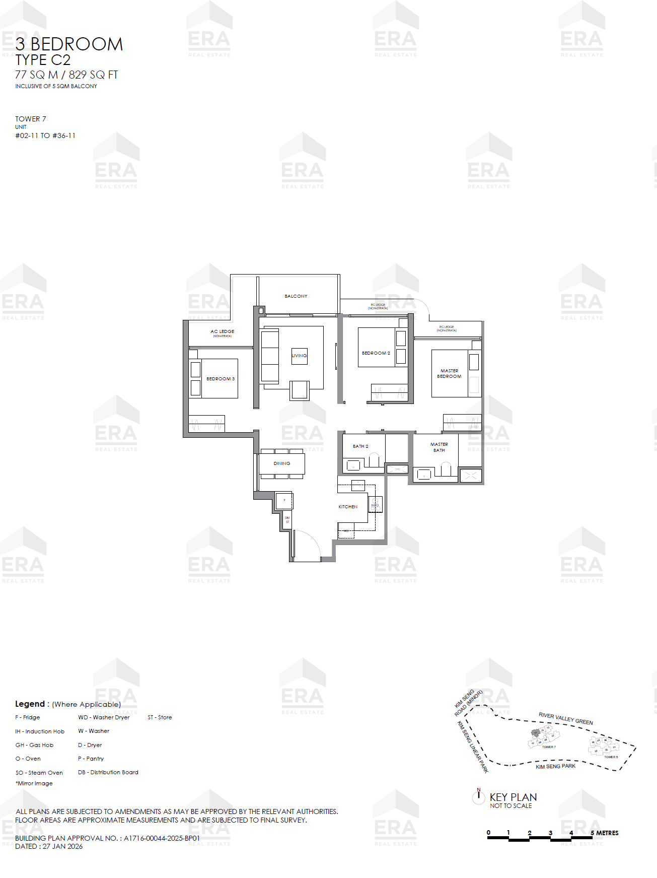C2 · 829 sqft floor plan