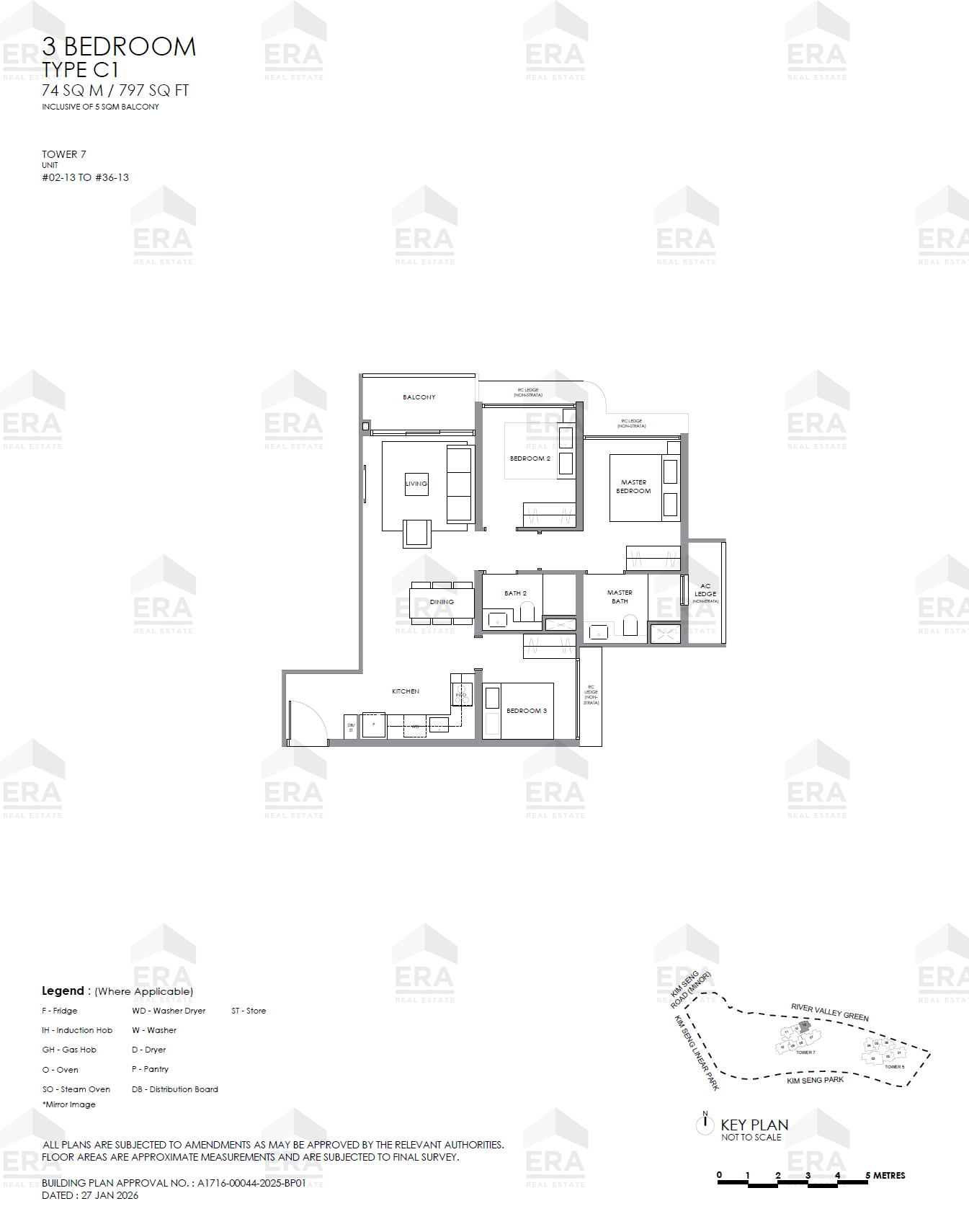 C1 · 797 sqft floor plan