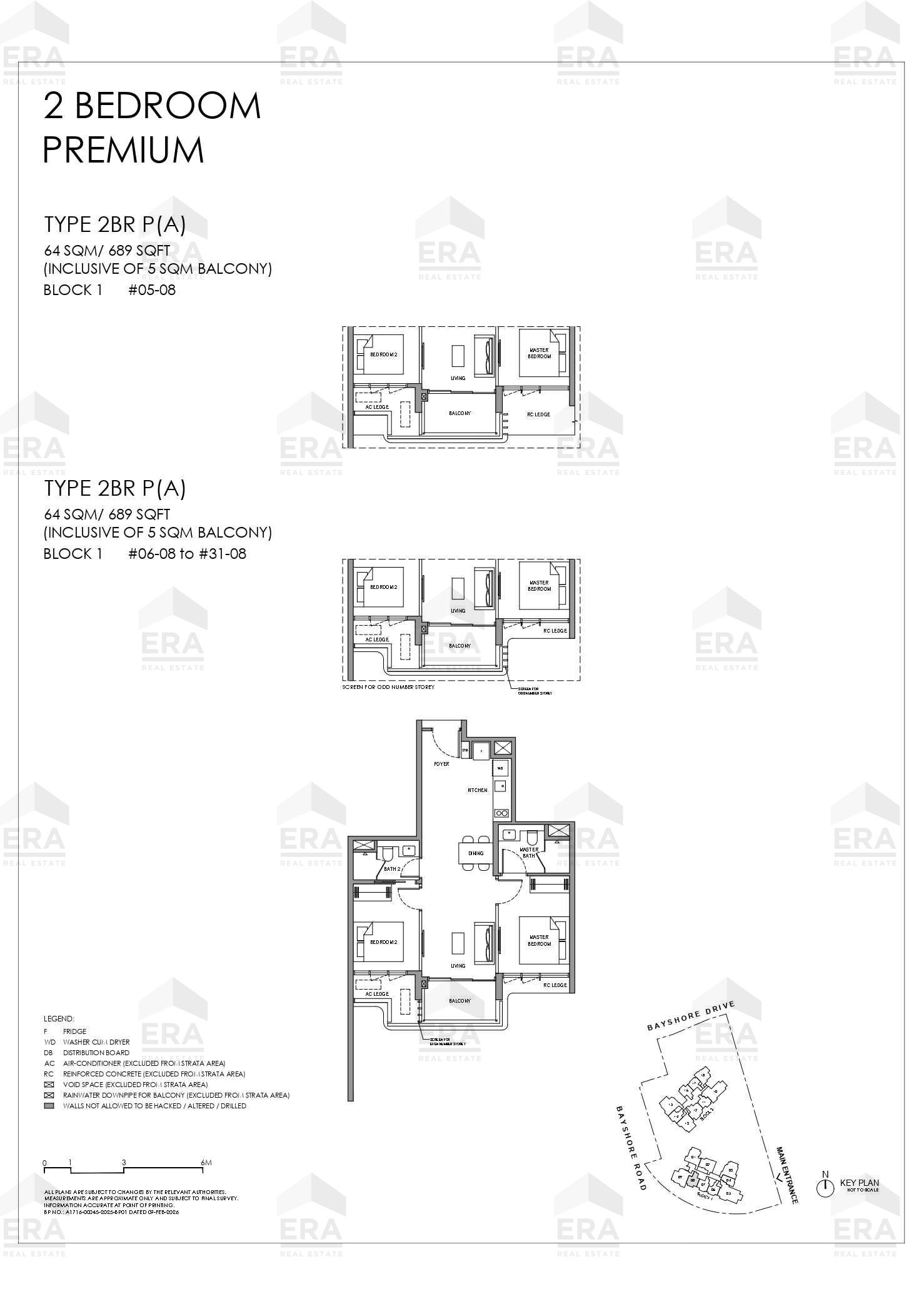 2BR P(A) · 689 sqft floor plan