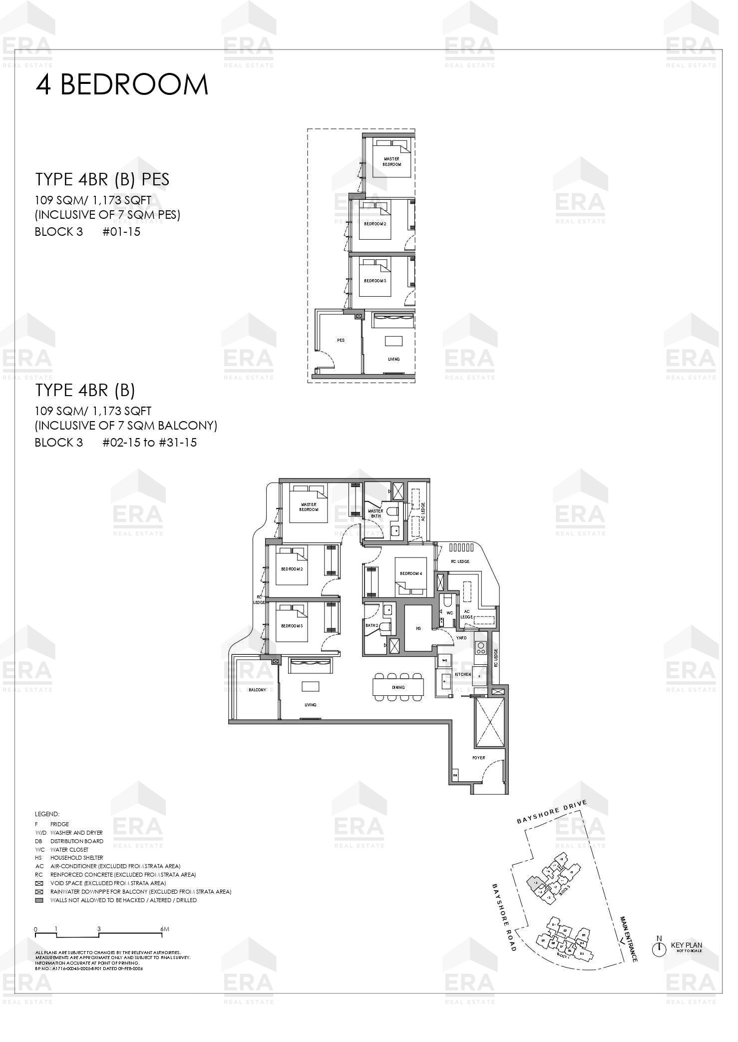 4BR (B) PES · 1,173 sqft floor plan