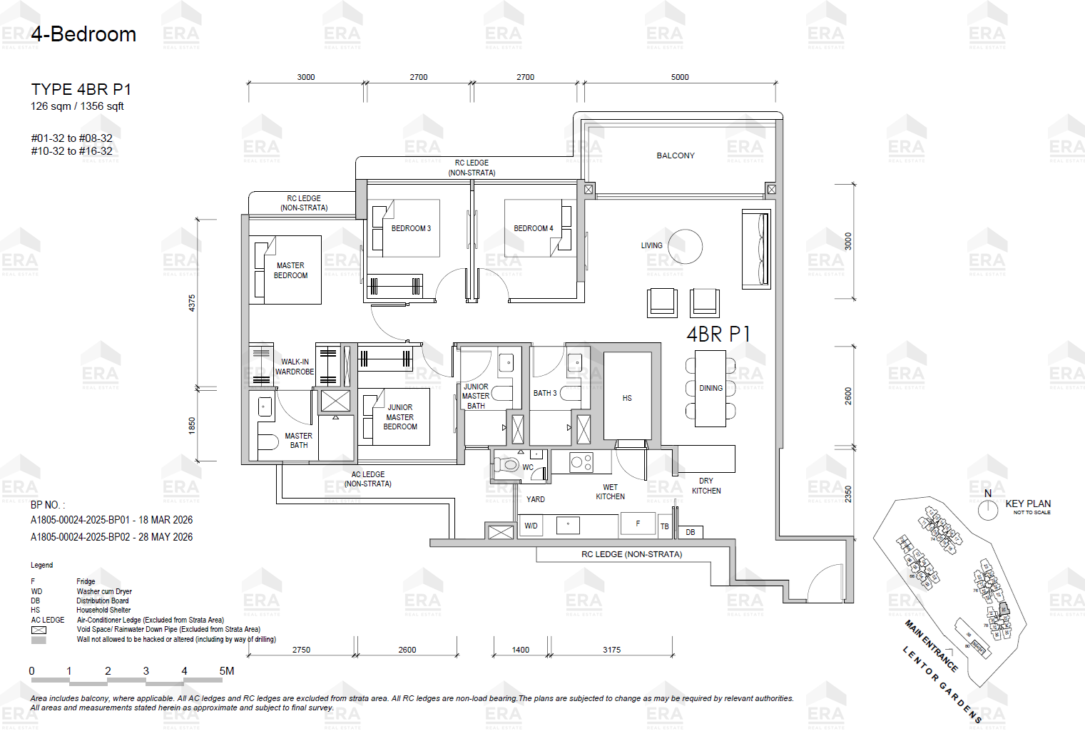 4BR P1 · 1,356 sqft floor plan