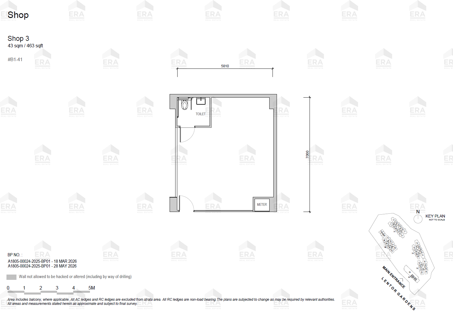 Shop 3 · 463 sqft floor plan