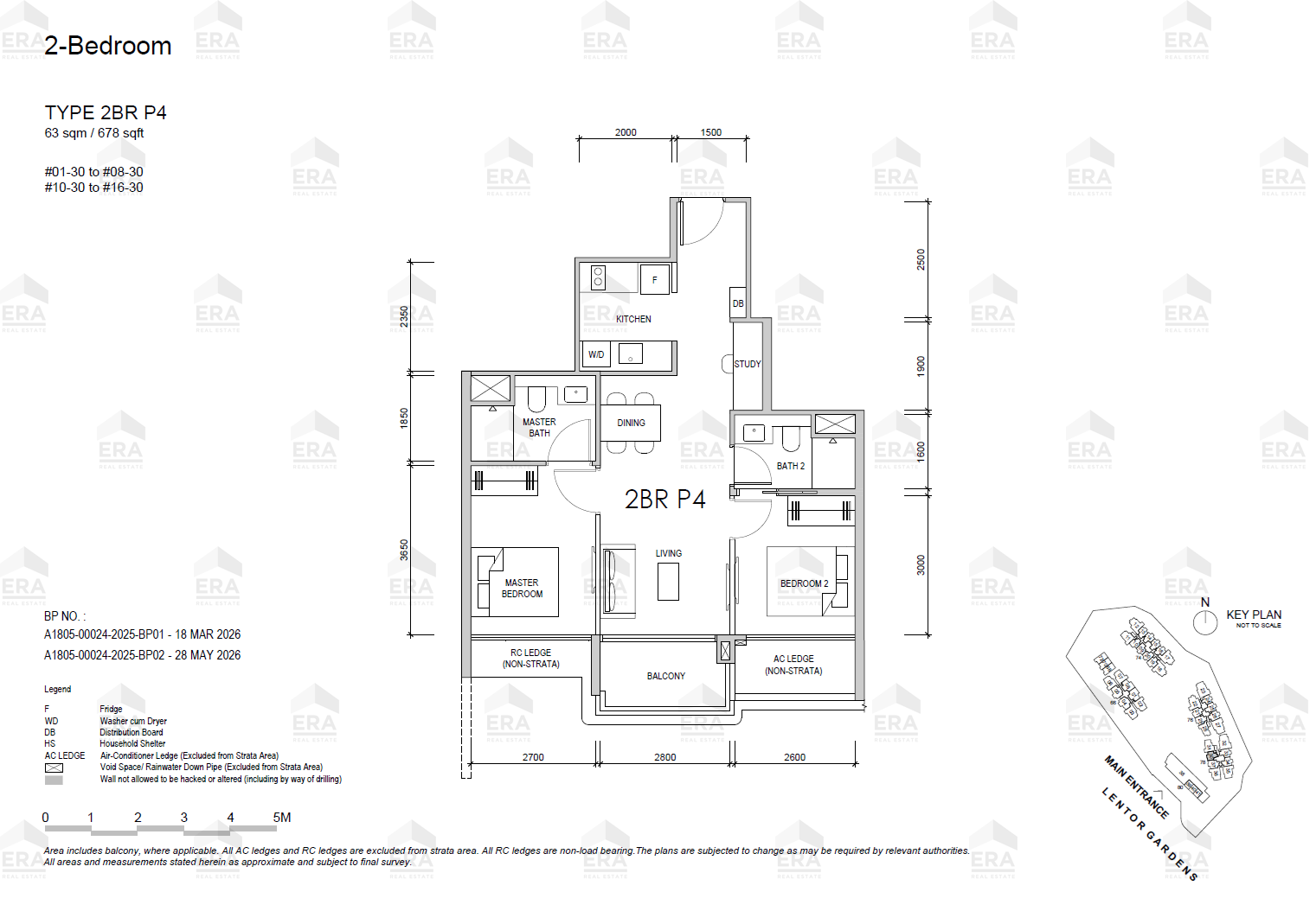 2BR P4 · 678 sqft floor plan
