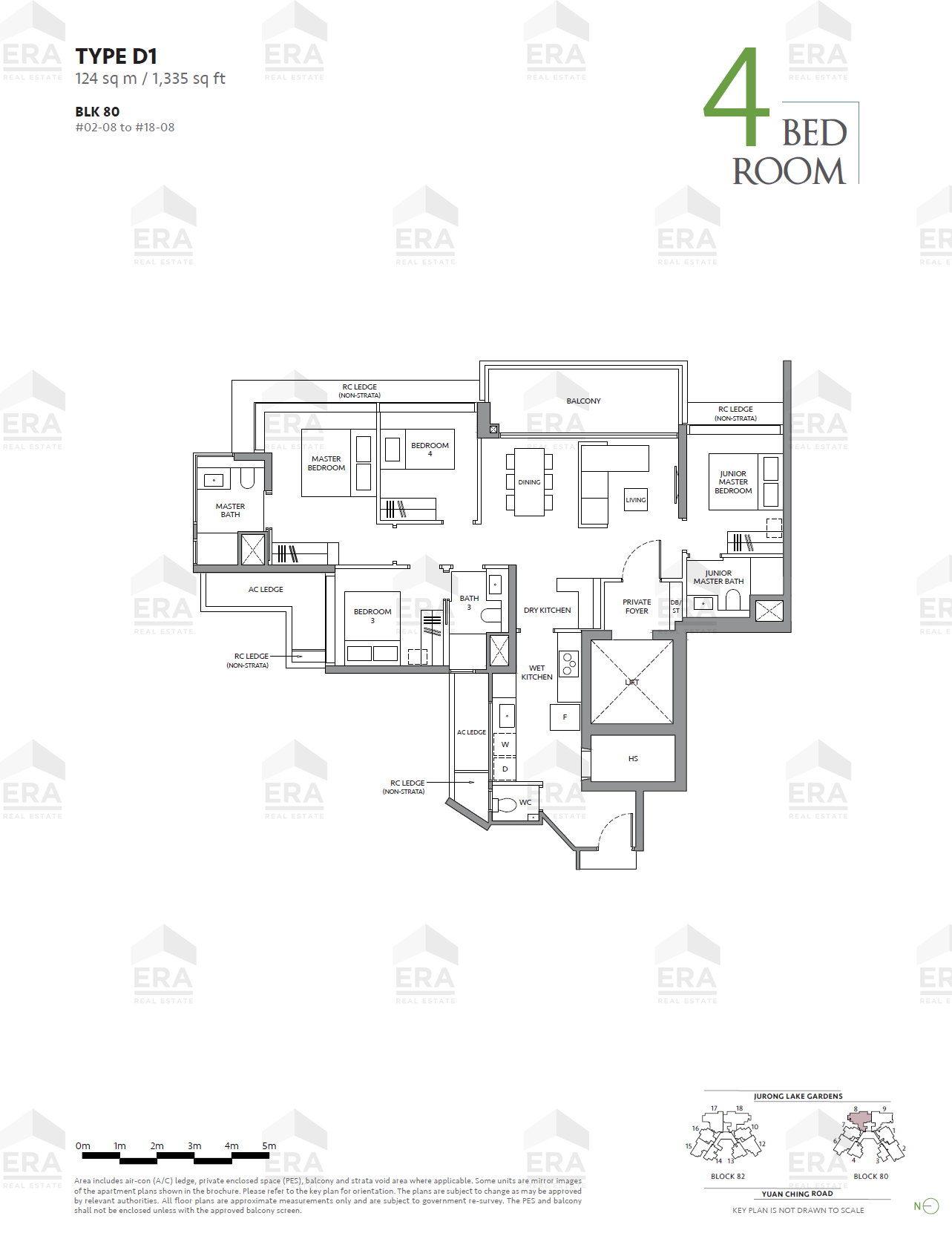 D1 · 1,335 sqft floor plan