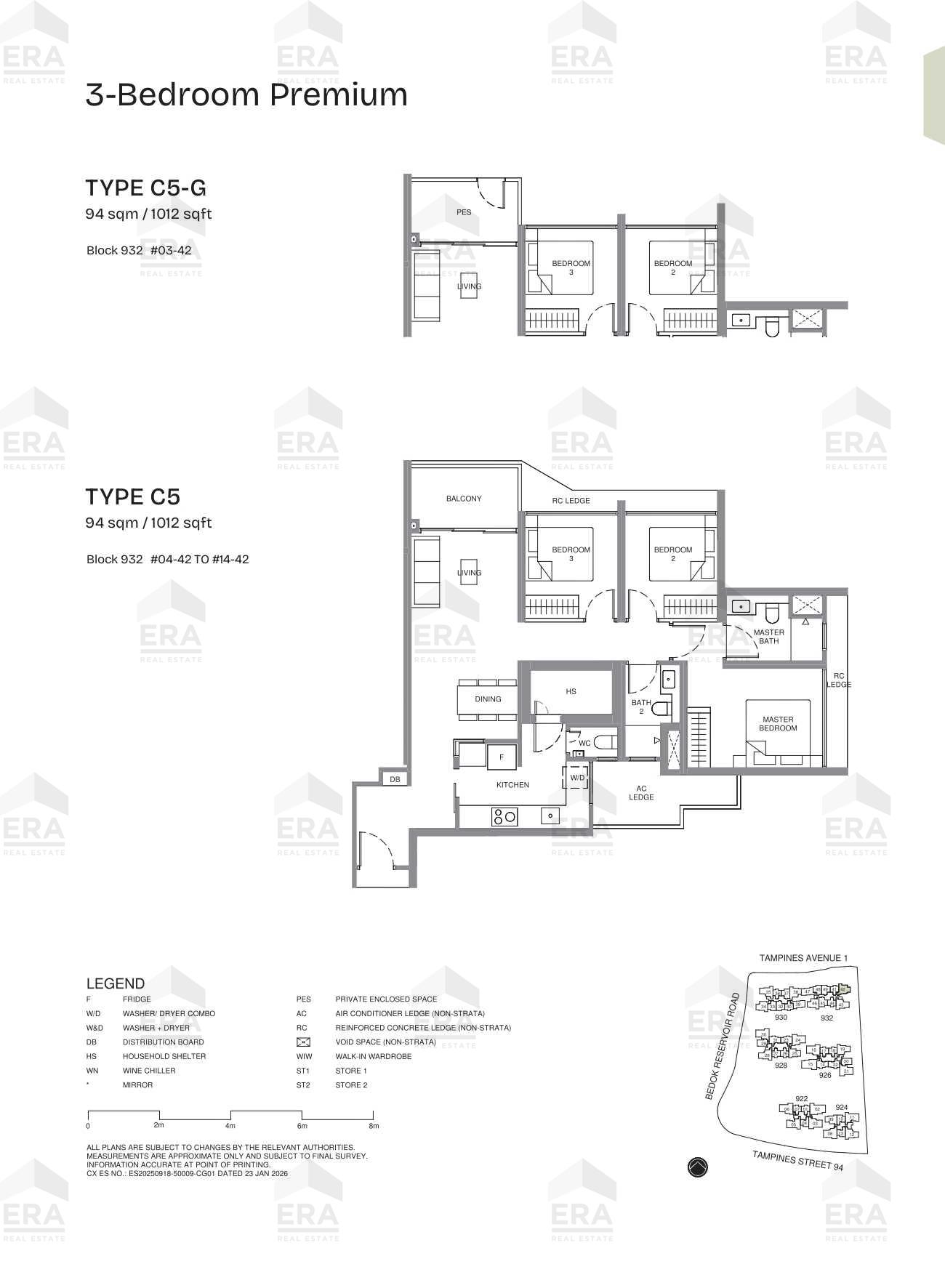 C5 · 1,012 sqft floor plan