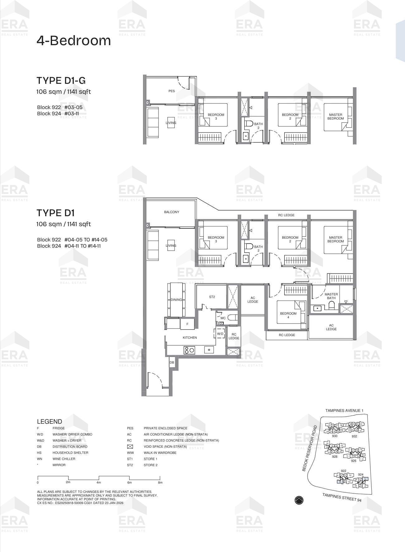 D1-G · 1,141 sqft floor plan