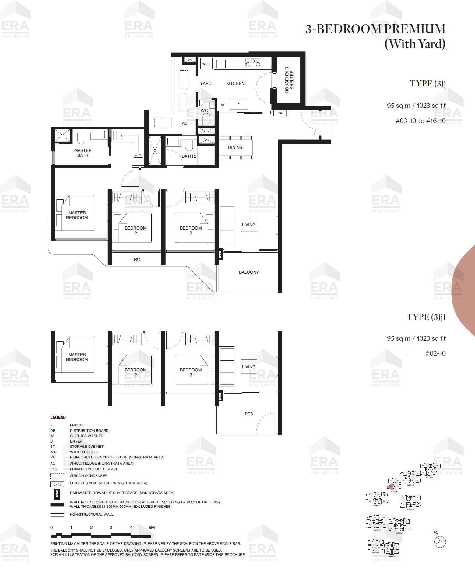 (3)j · 1,023 sqft floor plan