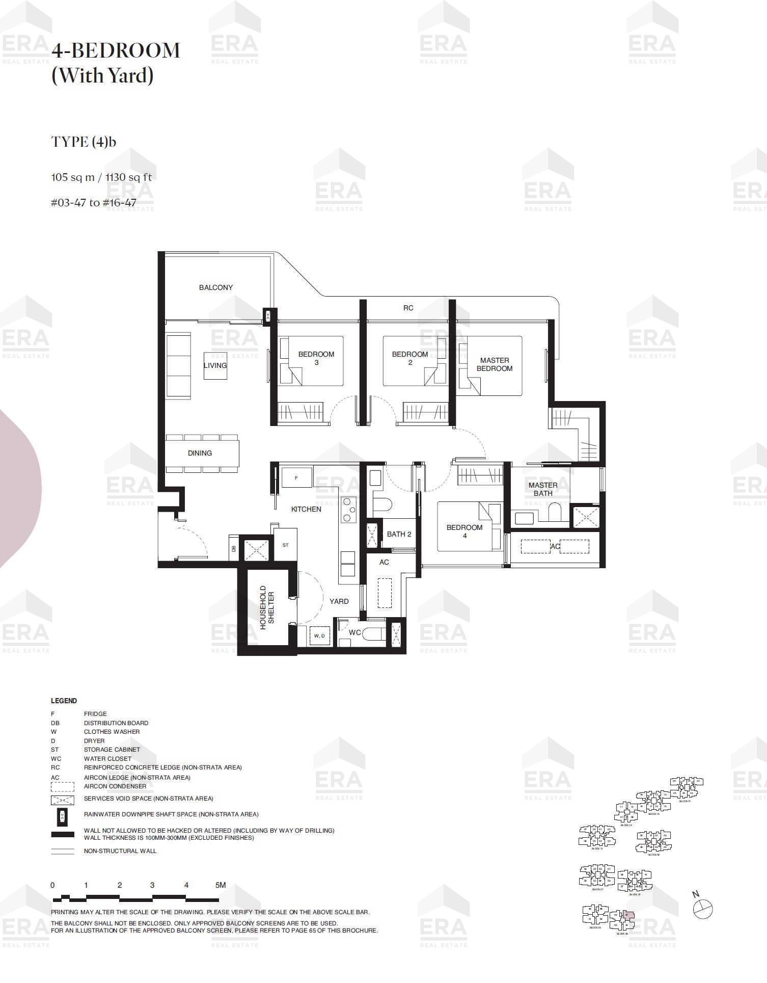 (4)b · 1,130 sqft floor plan