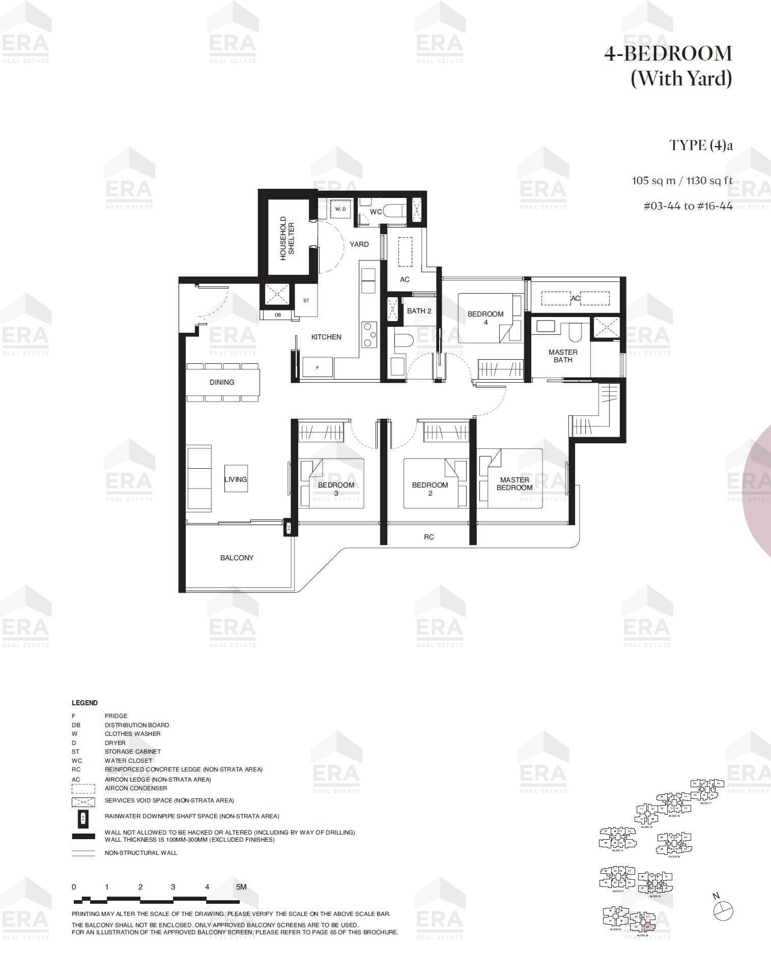 (4)a · 1,130 sqft floor plan