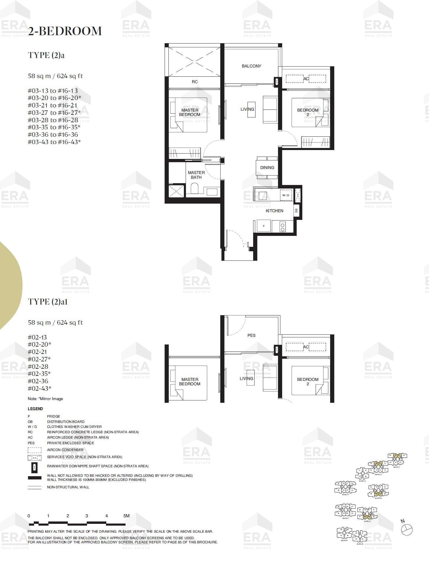 (2)a · 624 sqft floor plan