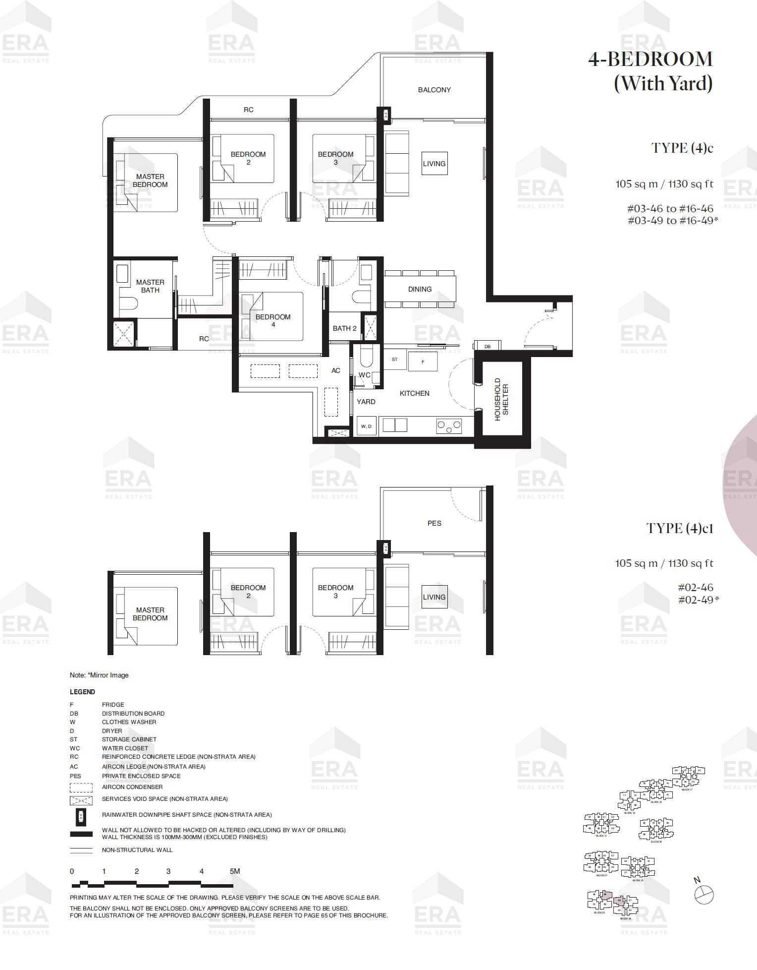 (4)c · 1,130 sqft floor plan