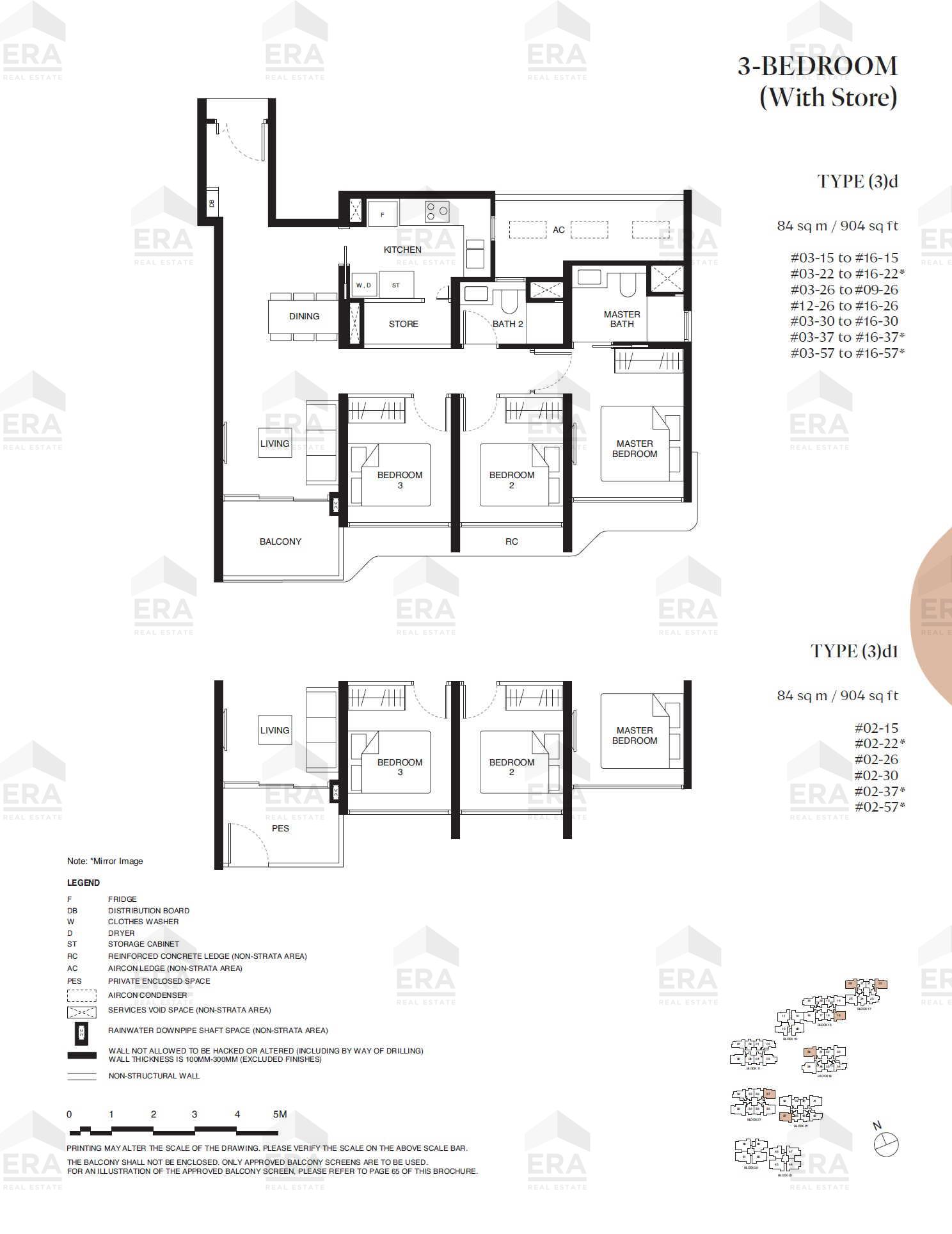 (3)d · 904 sqft floor plan
