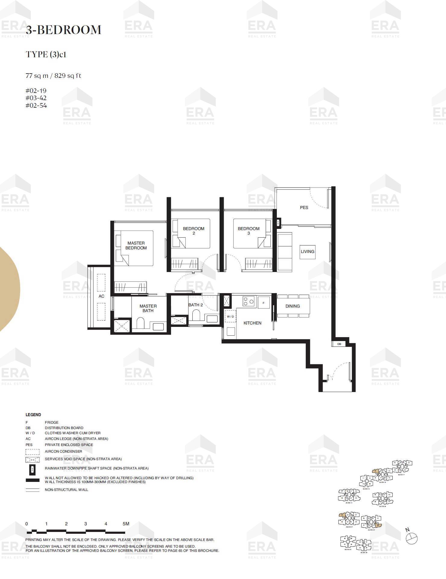 (3)c1 · 829 sqft floor plan
