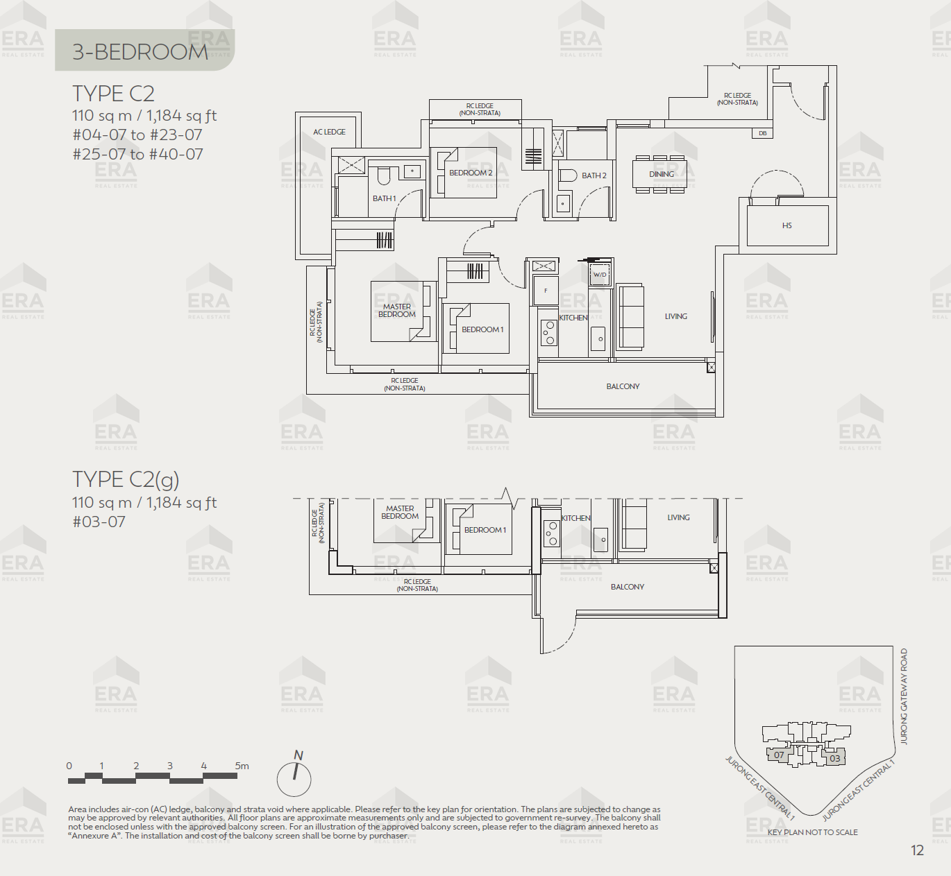 C2 · 1,184 sqft floor plan