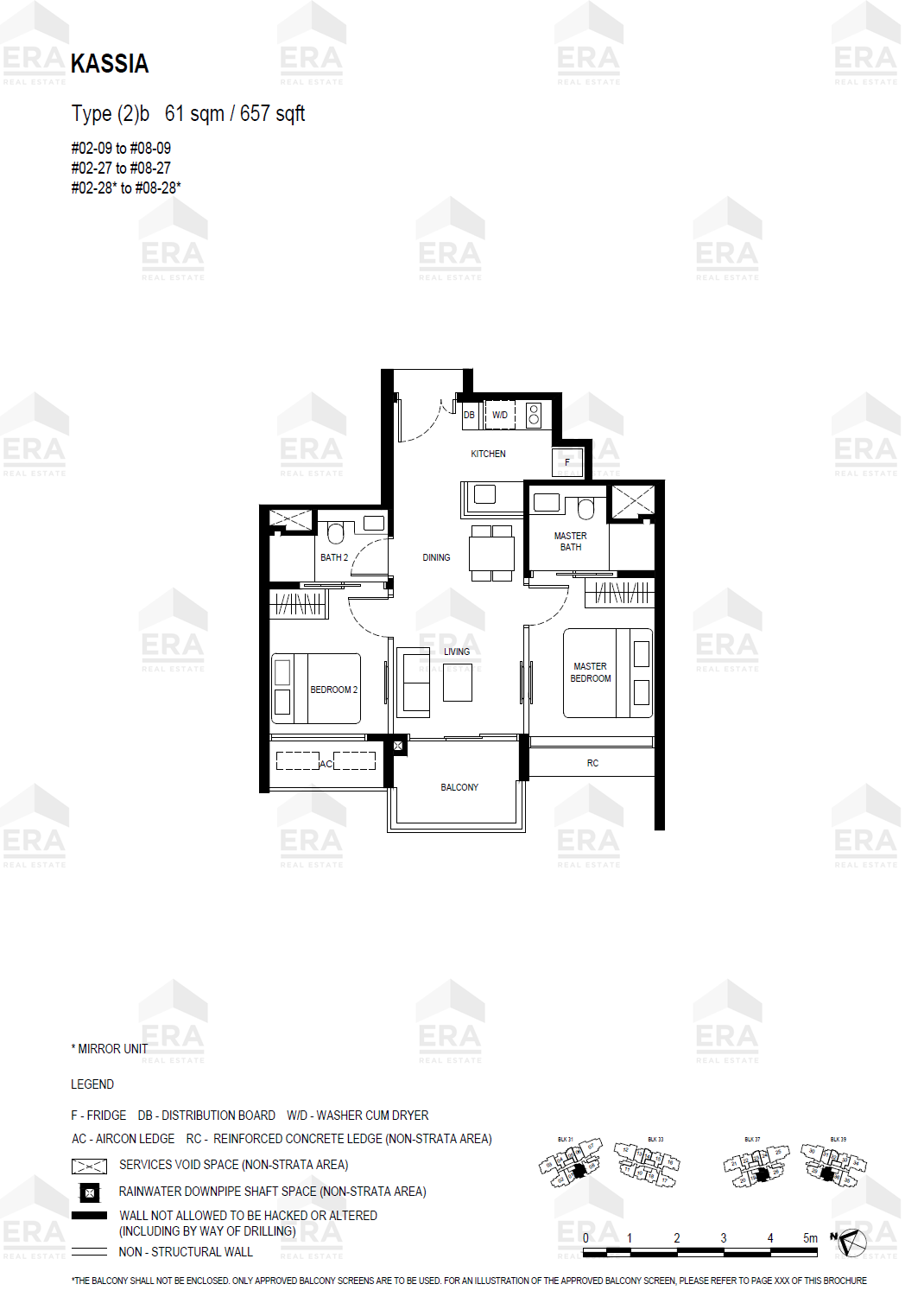 (2)b · 657 sqft floor plan