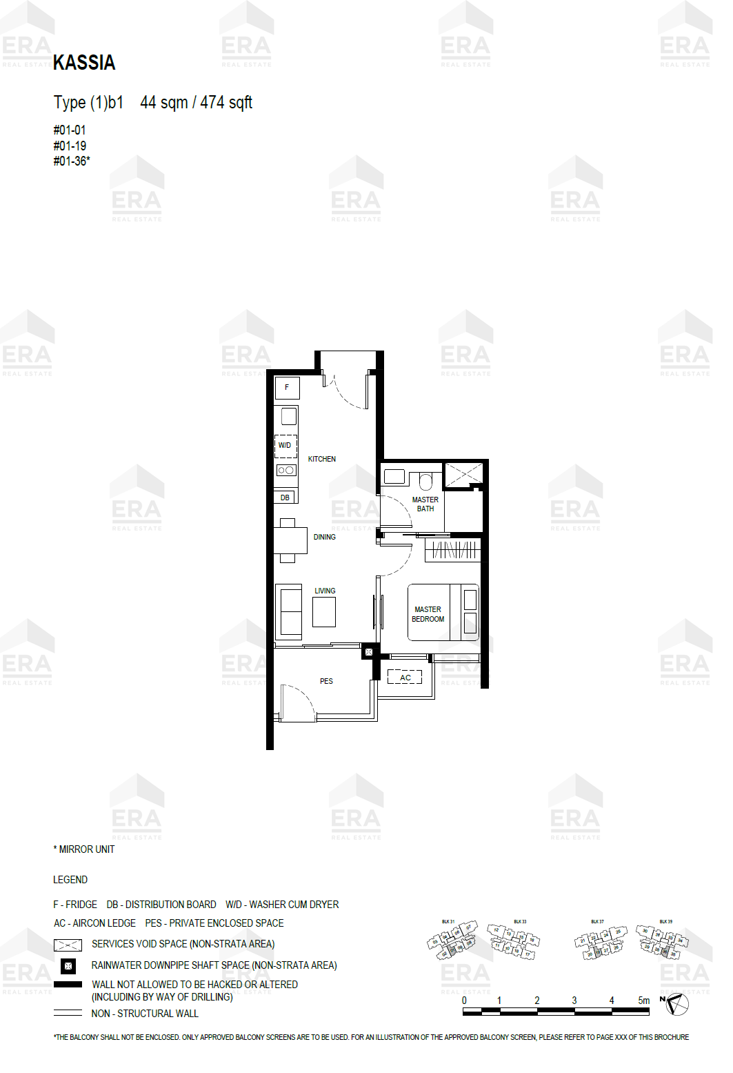 (1)b1 · 474 sqft floor plan