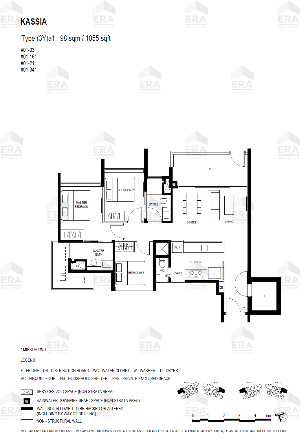 (3Y)a1 · 1,055 sqft floor plan