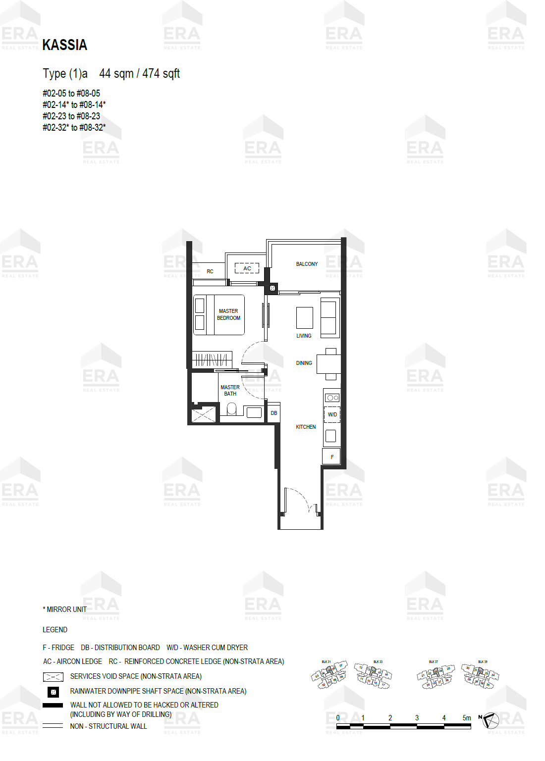 (1)a · 474 sqft floor plan