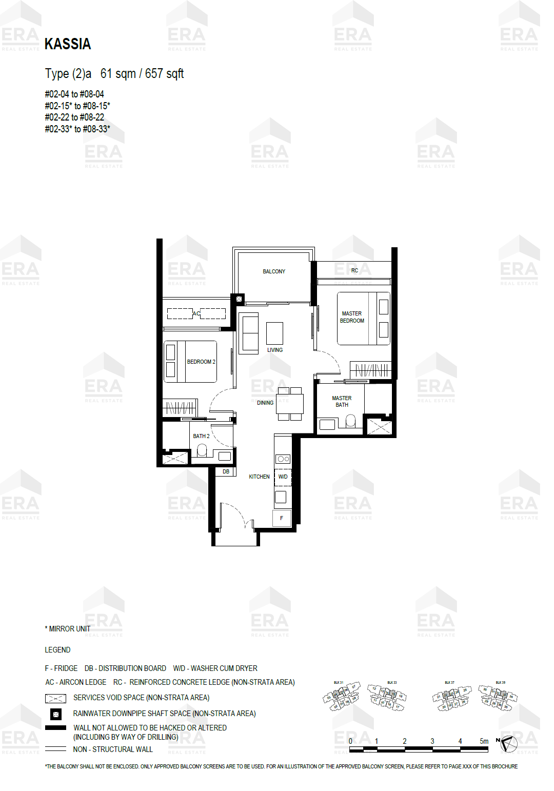 (2)a · 657 sqft floor plan