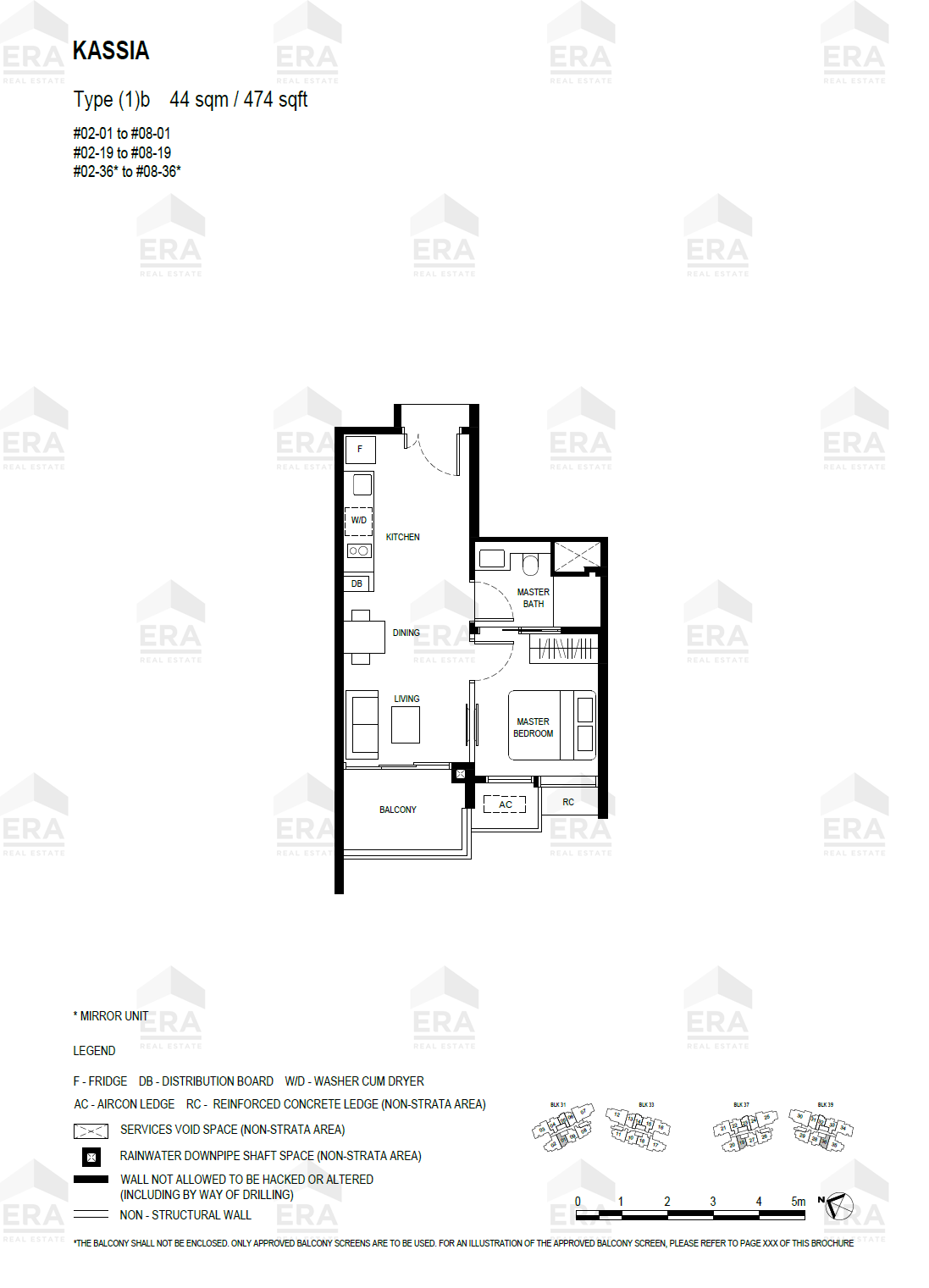 (1)b · 474 sqft floor plan